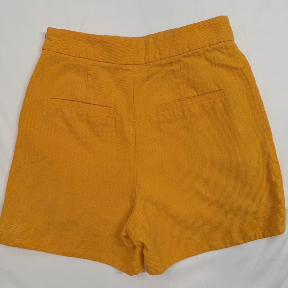 Zara Mustard Yellow High-Rise Shorts Women’s XS - Picture 5 of 8